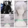 悪魔yy danteシルバーホワイトショートコスプレアニメWig + A Wig Cap