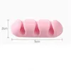 2pcs/lot Adhesive Silicone Cable Winder Solid Color Cable Holder Desktop Wire Wrapped Cord Organizer Desk Set Office Accessories