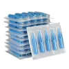 Atomus (3RS + 3DT) 50 stks 304 roestvrijstalen steriele tattoo naald + 50 stks Blauw wegwerp tattoo tips tattoo naald product