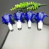 Blue Cartoon Glass Claw Bubble Head Wholesale Glass Hookah, Glas vattenrör, rökning, gratis frakt