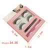 Magnetic Eyelashes Eyeliner Set With Tweezers 5 Magnet 3D Faux Mink Lashes Eye liner Makeup False Eyelash Clip Kit