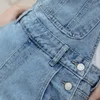 Summer Jean Jumpsuit Women Rompers Denim Overalls PlaySuit Kvinnlig bred ben Kort Jumpsuit Casual Loose Pockets Combishort Femme278J