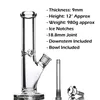 9mm Thick Glass Bong Straight 18 14 12 inches With elephant Joint Super Heavy water pipe big bongs dab rig