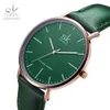 Shengke Genuine Leather Women Watch 시계 럭셔리 브랜드 쿼츠 시계 캐주얼 여성 시계 여성 시계 Montre Femme Relogio Feminino