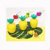 12 Stuks Veel Plastic Ananas Kokosnoot Drinkbeker Fruitvorm Sap Party Cups Hawaii Luau Verjaardag Zomer Strand Zwembad Party decor214A