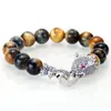 McLlroy Bracelet Men Stone Bead Luxury Bracelet HommeファッションドラゴンCZ