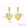 Hot sales Peach heart Phase box Earrings open Can put photo Earrings Golden silvery woman Madam Fashion accessories