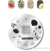 Plaques d'estampage rondes pour Nail Art, 5.5cm, ensemble de modèles, Animal mignon, fleur, Rose, Image en dentelle, plaque de manucure