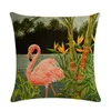 Flamingo Series Flax Decorative Pillow Covers and Cushion Cover 45*45cm cotton linen printed pillowcase