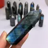 natural labradorite stone wand blue moon Stone crystal point crystal wand rock healing crystal gift polished crafts for 5419059