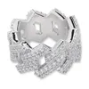 Hip Hop Mens Bijoux Anneaux Diamant Glacé Bling Anneaux Haute Qualité Mode Or Argent Bague