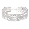 Wholesale- designer trendy luxury shining glittering unique rhinestone crystal collar choker statement necklace for woman night parties