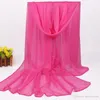 New Scarf Women's Versatile Long Chiffon Shawl Summer Sunscreen Sunshade Beach Scarf Solid Color Scarf