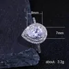 Water Drop Diamond Ring Zircon Stone Women Engagement Wedding Rings Will and Sandy Fashion Jewelry