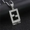 Collana con pendente con lettere ghiacciate Nuovo arrivo Famiglia First Cubic Zircon Collana creativa Collana creativa Hip Hop Jewelry