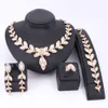 Ensembles de bijoux de perles africaines pour mariage, couleur or, imitation de perles en cristal, collier, bague de mariée, Bracelet, boucles d'oreilles, accessoires pour femmes