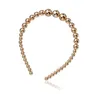 Grand bandeau de perles pour femmes, élégant, personnalité sauvage, mode lunette, Turban, couvre-chef pour filles, 20209253599