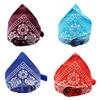 Cão de estimação gato bandana cachecol colar flor impresso ajustável cachorrinho lenço pet triângulo cachecóis 3 3kl e14437938