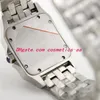 New Ladys Gift 30mm Square Womens Watch White Face Stainless Steel Bracelet Luxury Quartz Skeleton Cheap Women Watch3139