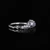 Anillos de corona de hadas para mujer al por mayor-moda con caja de regalo original para Pandora 925 Sterling Silver CZ Diamond Ring Set