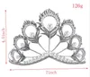 Nieuwe Collectie Big Size 2019 Miss Universe Same Crown Volledige Ronde Verstelbare Zilveren Parel Peakcock Feather Tiara Pageant