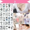 Tatuagens temporárias adesivo flor animail tatuagem instantânea arte corpo impermeável braço falso tatoo papel atacado mix padrões