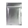 Högkvalitativ 100 X Metallic Mylar Ziplock Bags Flat Bottom Black Aluminium Foil Zip Lock Plastic Påsar1307611