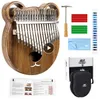 Aklot Kalimba Thumb Piano Marimba 17 Sleutels Massief Hout Carry Case Tuning Hammer Study Booklet Cleaning Doek Sticks