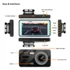 DVRS 4 tum 1080p bil DVR Kör Video Recorder Car Black Box med zinklegering Fall 170 grader 2 Lens fram och bakifrån