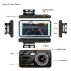 4 tum 1080p bil DVR Kör Video Recorder Car Black Box med zinklegering Fodral 170 grader 2 Lens Front och Bakvy