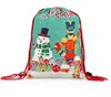 Backpack borse per la borse di natale Regalo di avvolgimento della stampa 3D Santa Goody Treat Sort Sports Cashing Decorazioni per feste Personalizza il logo