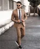 2021 Latest Grey Wedding Tuxedos Men's Slim Fit Suits Casual Custom Mens Business Formal Groomsmen Suits 2 Pieces Costume Jacket Pants