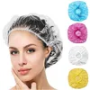 New Plastic waterproof disposable bathing cap hair dyeing cap kitchen dust strip cap dust shoe cover