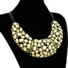 Mode Vintage Style Bronze Alloy Hollow Out Resin Drop Choker ketting