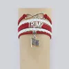 Trump 2020 Tkactwo Bransoletka Make America Great BEZPŁATNOŚĆ WRISTACJA PRZEMBURAMUSPANCE USA Banner Prezydent Moda Bransoletka Wybory Dostawy XD22813