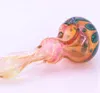 3,7" bunte Kürbisform Wasserglas Pfeife Bongs handgefertigte Tabakpfeifen für trockenes Mini-Bubbler-Zubehör