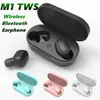 M1 TWS Wireless Bluetooth Earphone headphones 5.0 Earbuds 3D Stereo Mini headset Noise Cancelling Earphones headphone with Retail Box MQ20