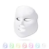 DHL shipping 7 colors Beauty Photon LED Facial Mask Therapy 7 colors Light Skin Care Rejuvenation Wrinkle Acne Removal Face Beauty Spa