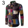 Großhandels-Männer-Digitaldruck-Langarm-Umlegekragen-Button-Down-Shirt-Oberteil