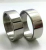 whole 100 Pcs Silver Black Plain Band stainless steel rings fashion wedding band Couples ring jewelry ring262K
