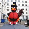 Dinde gonflable de publicité géante extérieure 3 m/6 m modèle de poulet de mascotte animale de dessin animé sauter la dinde pour la décoration de jour de Thanksgiving