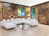 Rétro nostalgique plage chalet Coco île pleine maison fond décor à la maison 3d papier peint