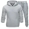 Mäns sweatshirts Sportkläder Termiska underkläder Mens Sportkläder kostym Fleece Tjock hoodie byxor Sport kostym Män över storlek