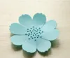 Soap Silicone Dish 3D Mini Flower Forma Sabões detentor não artigos deslizamento Início Banho Multi Color