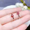 CoLife jubilerski 100% prawdziwa krew czerwony rubin pierścionek zaręczynowy 3mm do 5mm * rubinowy pierścień srebrny pierścień kamień prosty dla biura kobiety
