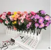 Artificial flowers Bouquet Simulation Of Azalea Safflower wedding party garden home decoration Silk Plastic plants