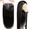 HD Transparent Lace Wigs Pre Plucked Brazilian Straight Lace Front Human Hair Wigs For Black Women Remy 180 Density9999855