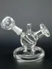 Cachimbos de água de vidro de mão de 3 polegadas em linha Perc Dab Rigs Bong com tigela Cachimbo de água Fácil de transportar