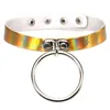 collana di metallo O Ring Laser collane del Choker Collare Sub collana designer di gioielli dal design di lusso donne slave Collane