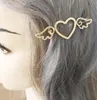 Moda Metalowe Klipy Do Włosów Kupidyn Skrzydła Włosów Biżuteria Słodkie Barrettes Hairpins Ladies Girls Headwear 6,8 cm Złoto Srebrzysty